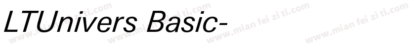 LTUnivers Basic字体转换